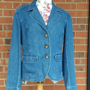 Talbots jean jacket size 10